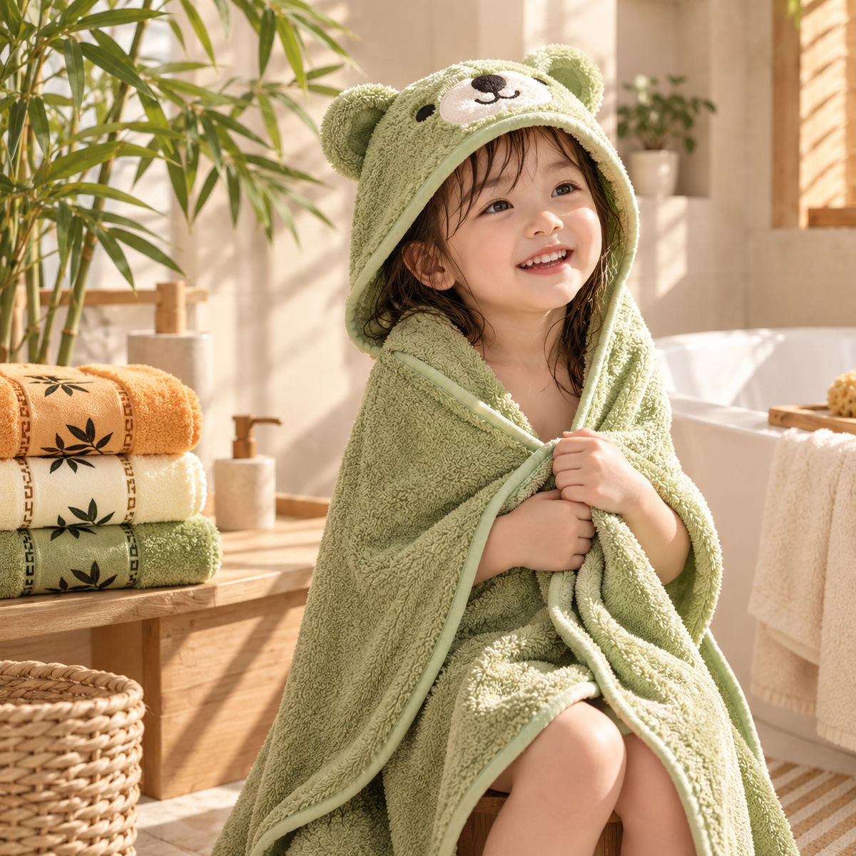 Cute Animal Hooded Baby Towel